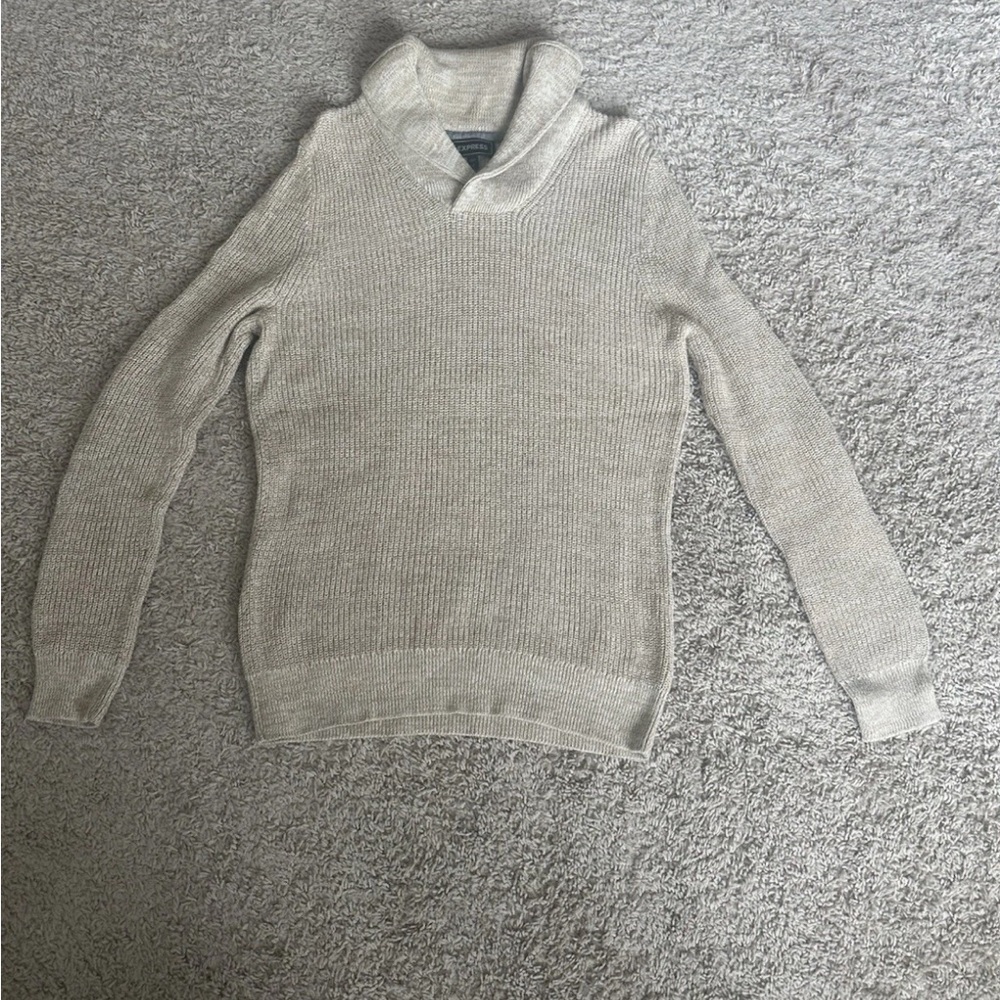 Express Cream Knit Sweater